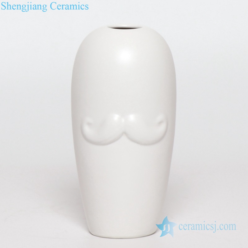 moustache pottery vase