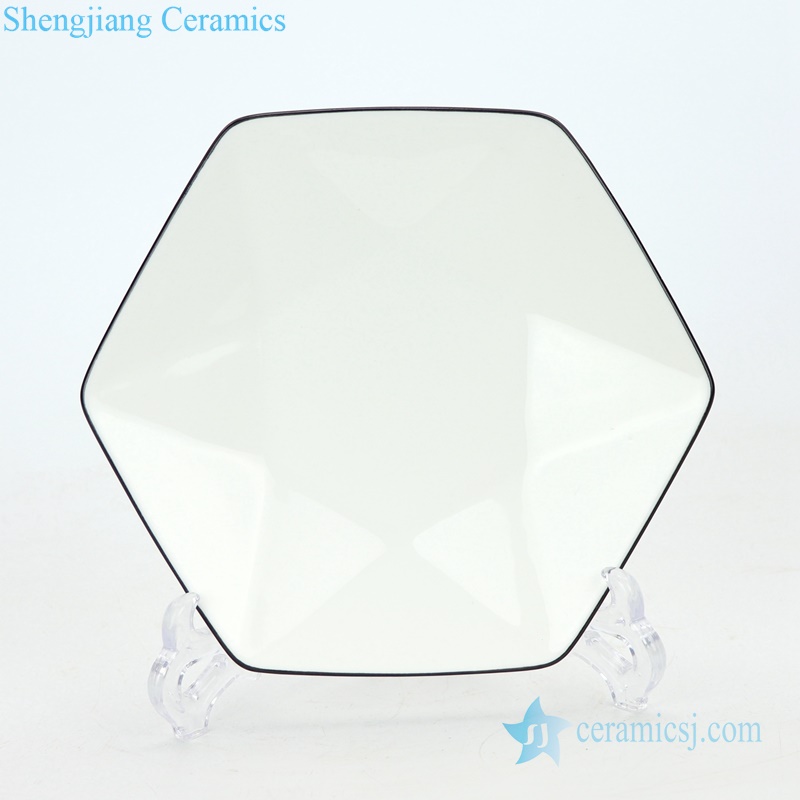 Six-pointed star ceramic plate