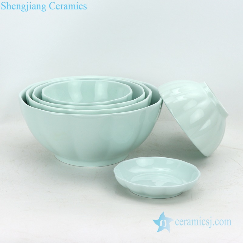 celadon pumpkin porcelain bowl