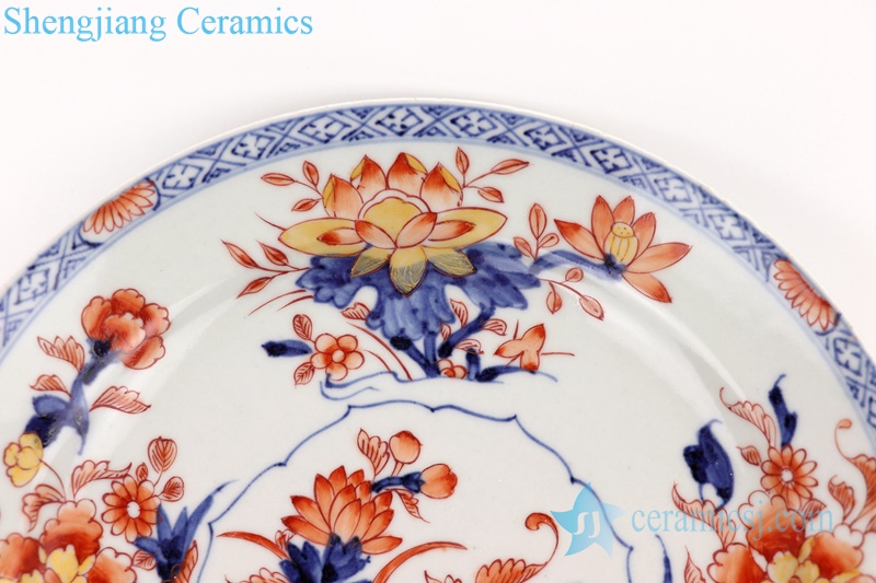 lotus porcelain plate