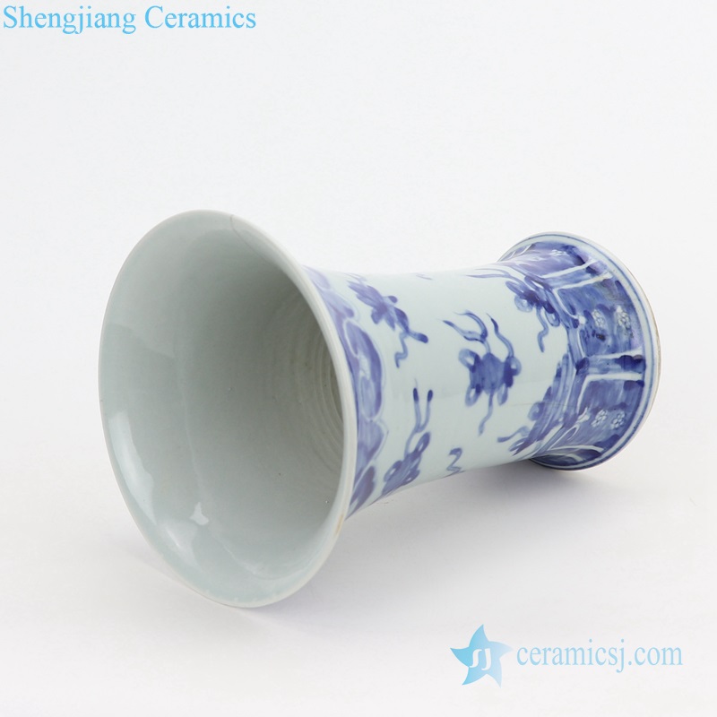 wide open mouth ceramic vase