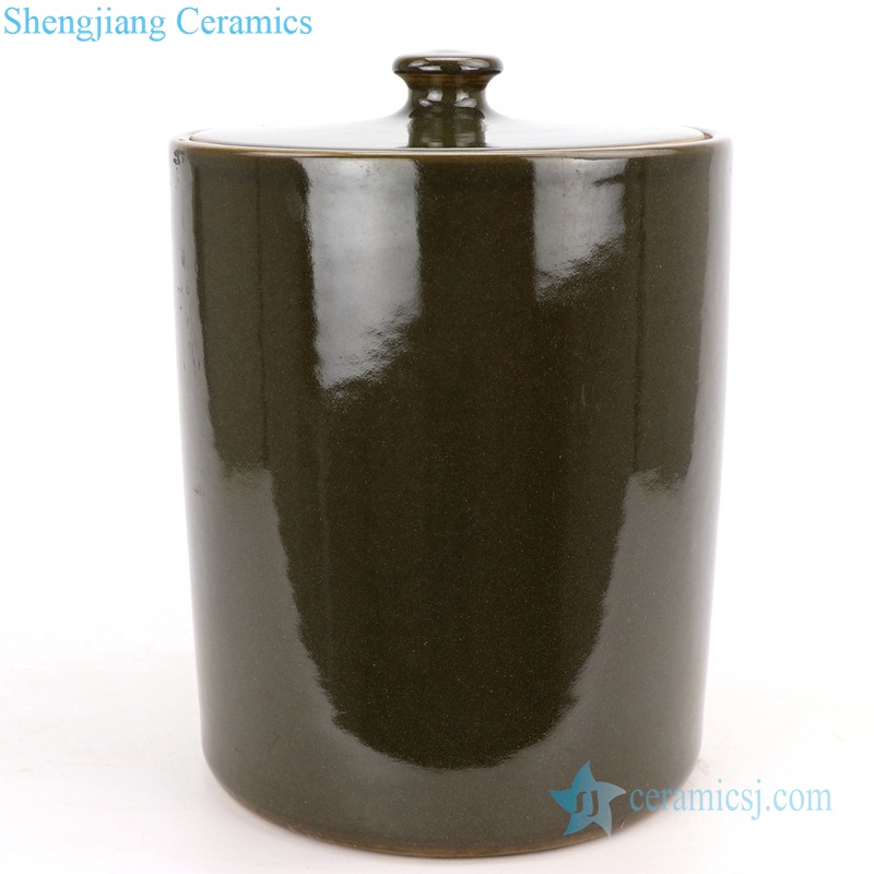 tea dust glaze ceramic jar