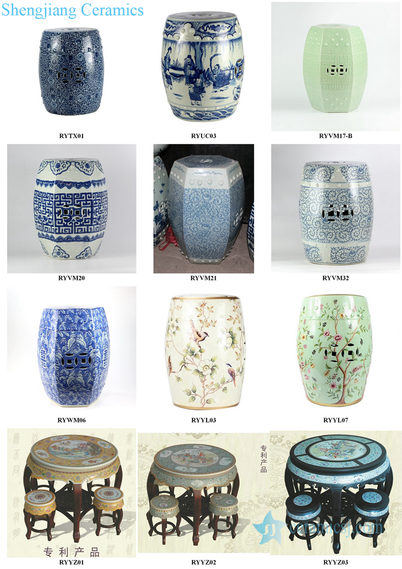 2019 Shengjiang crafted and multi-functional porcelain tables & garden stools
