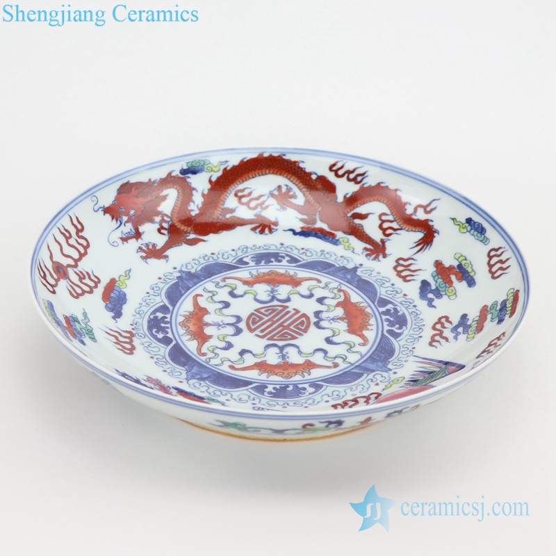Dragon and Phoenix ceramic plate