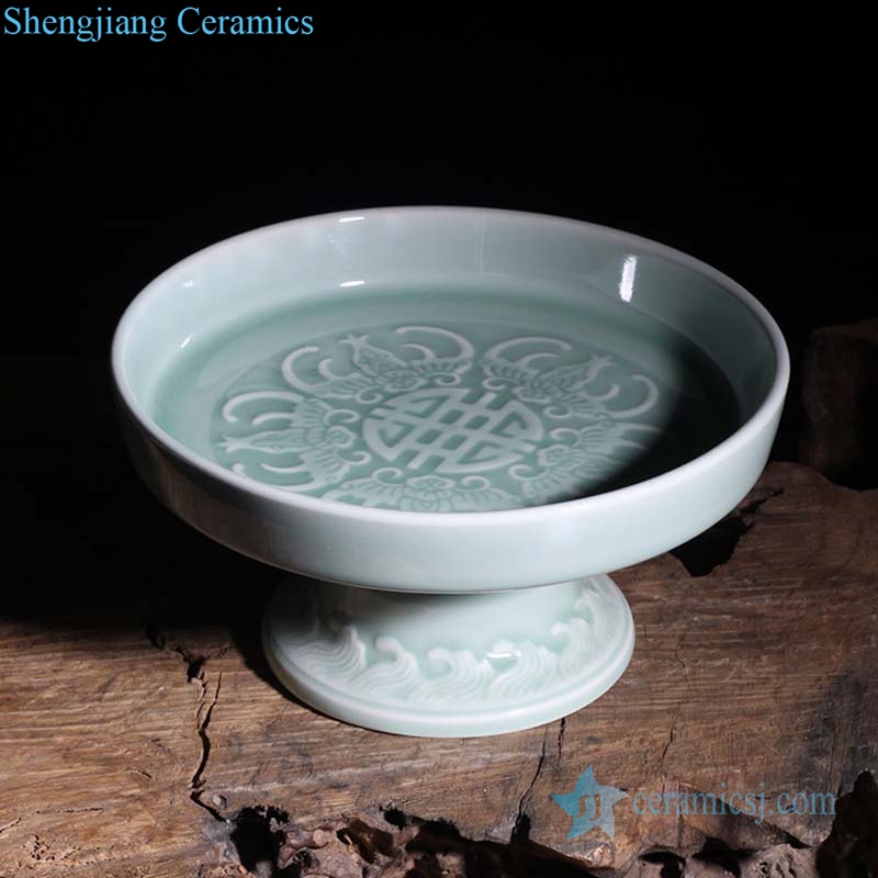 handcraft carving ceramic plate