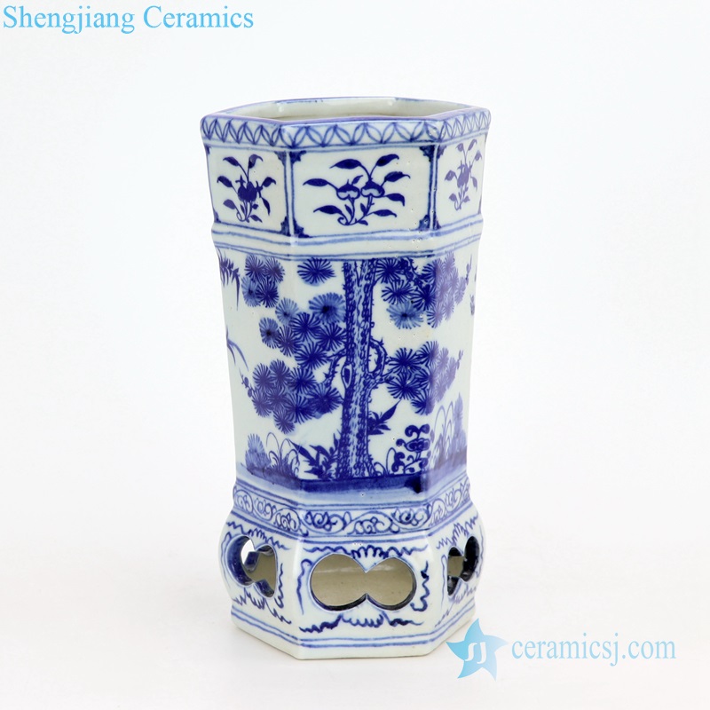blue and white  ceramic vase
