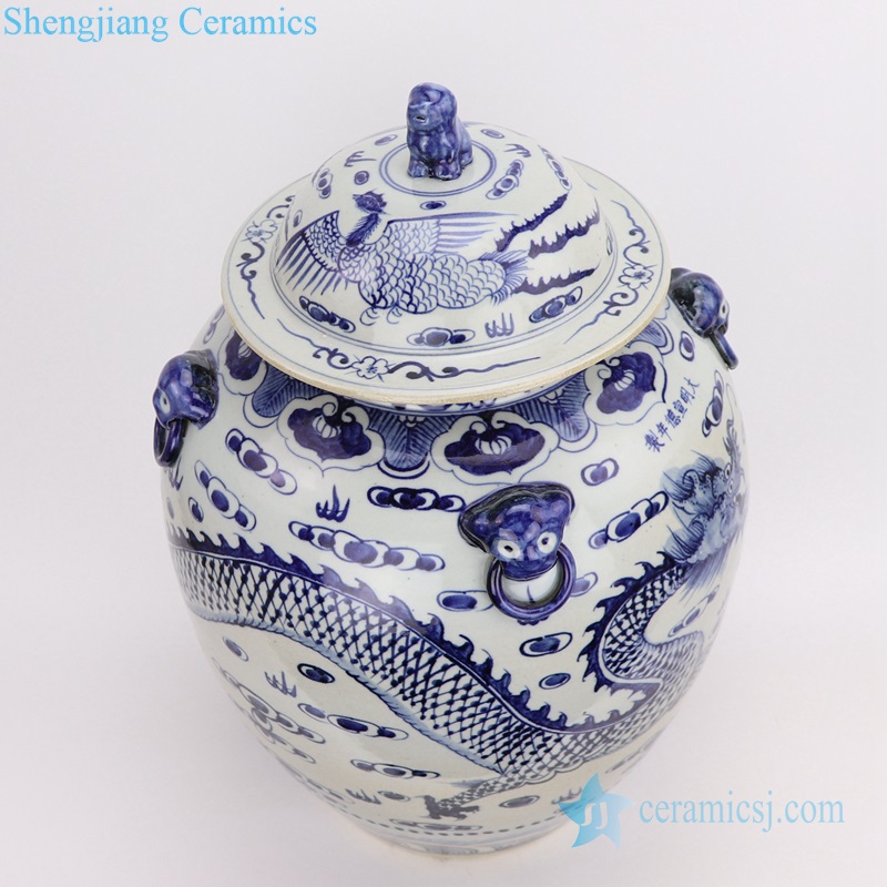 Antique ceramic ginger jar stroage tank