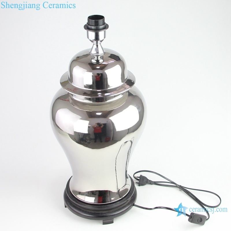 Jingdezhen Silver plated ceramic general tank lamp