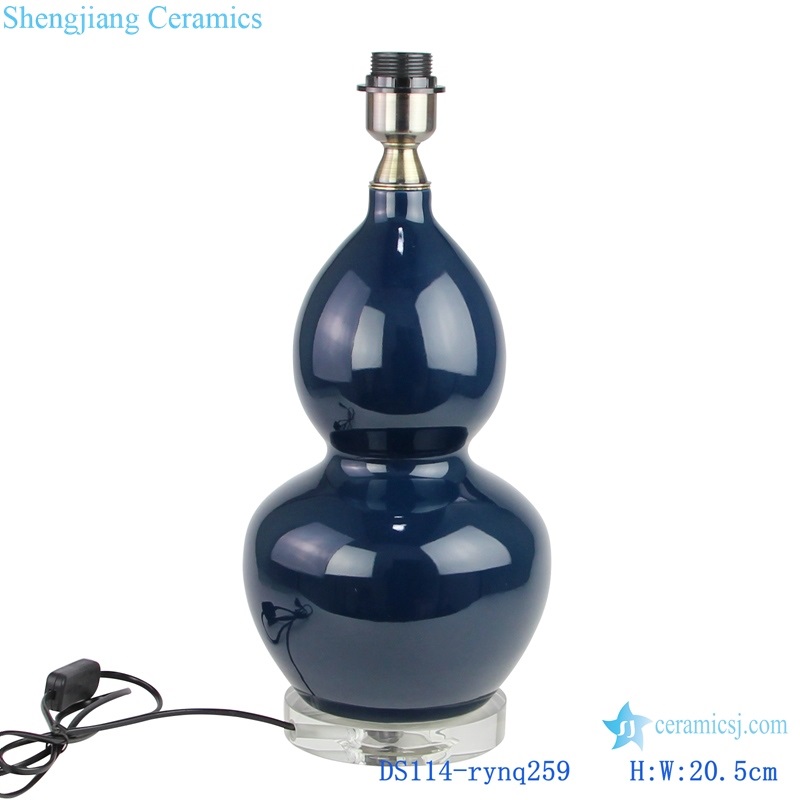 Jingdezhen Deep blue ceramic gourd lamps and lanterns