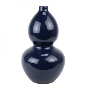 RYNQ259 Jingdezhen Deep blue offering blue glaze ceramic gourd vase