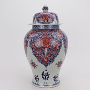 RYVK18 Porcelain vases blue and white glaze red flower porcelain hand-painted POTS