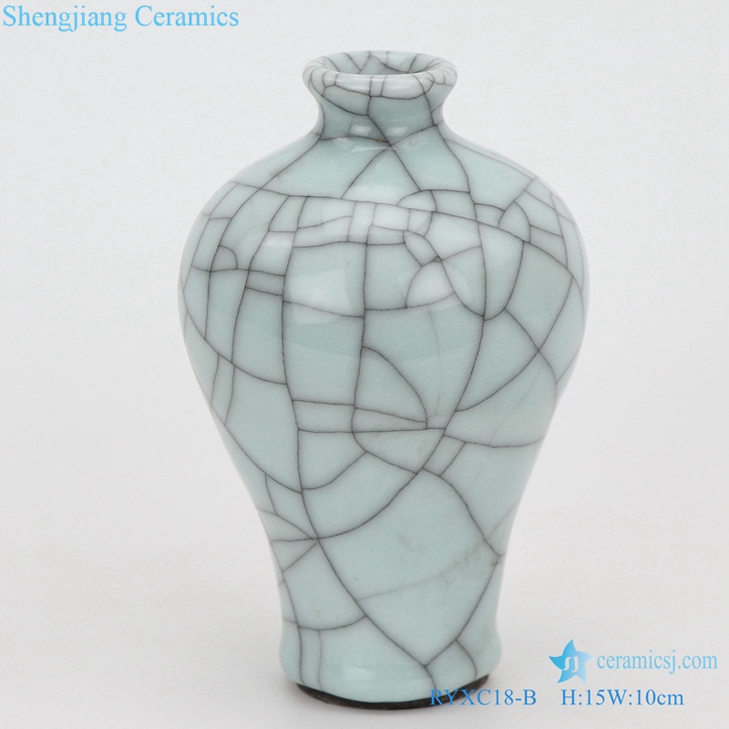  beautiful  celadon geyao crack glaze wire grain vase 