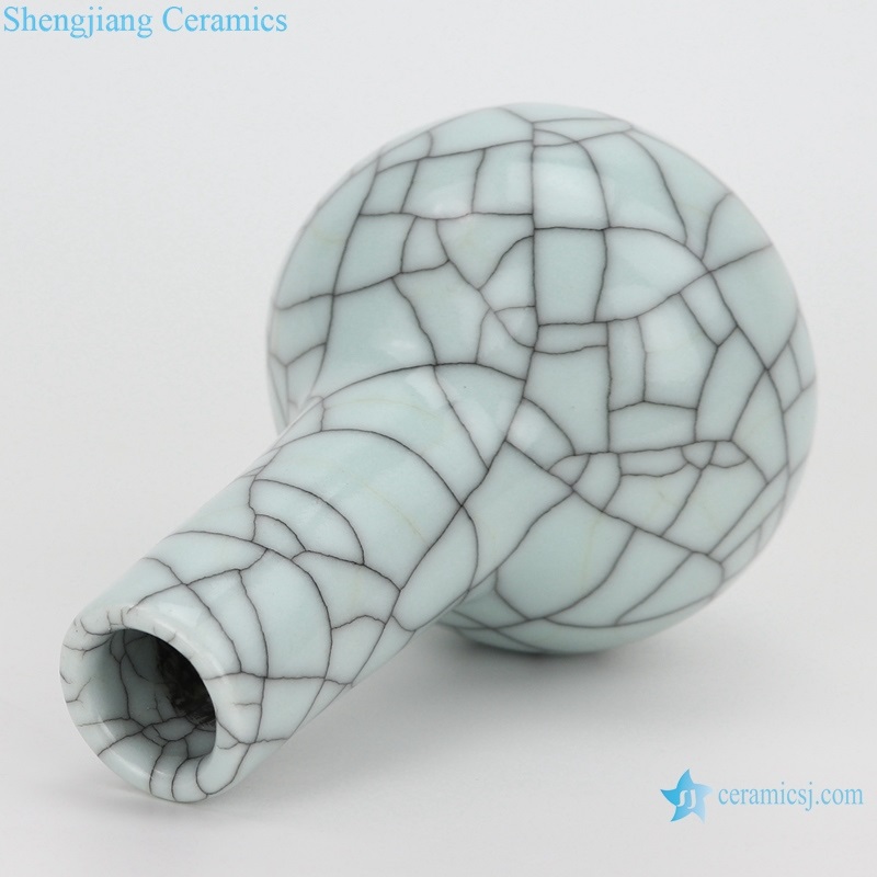 chinese style celadon crack glaze fishtail vases 