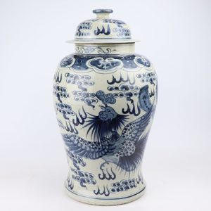 RZFI05-H Archaize hand-painted blue and white phoenix nirvana fire general pot