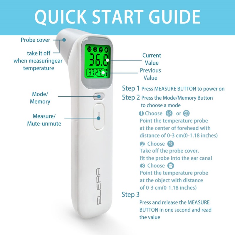  Baby Thermometer Infrared Digital LCD Body Measurement
