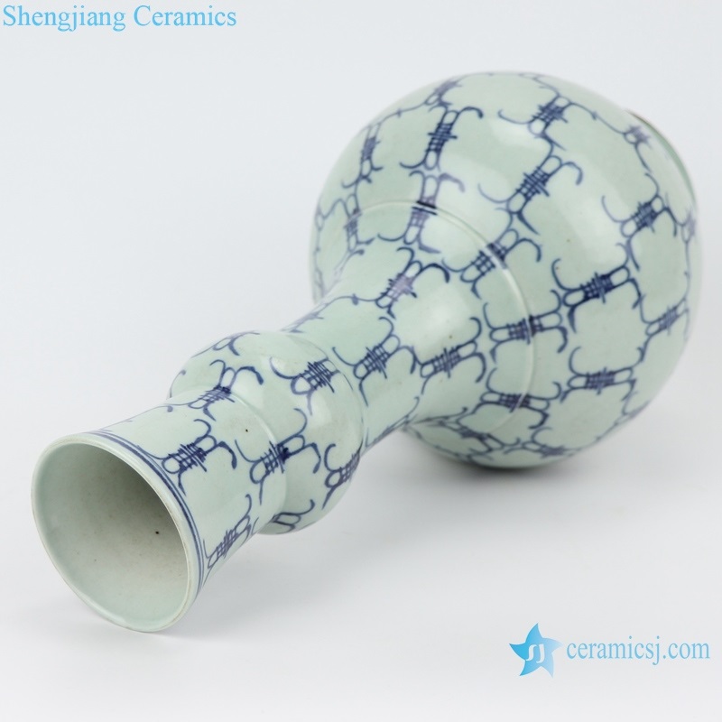 Chinese antique baishou character vase porcelain side