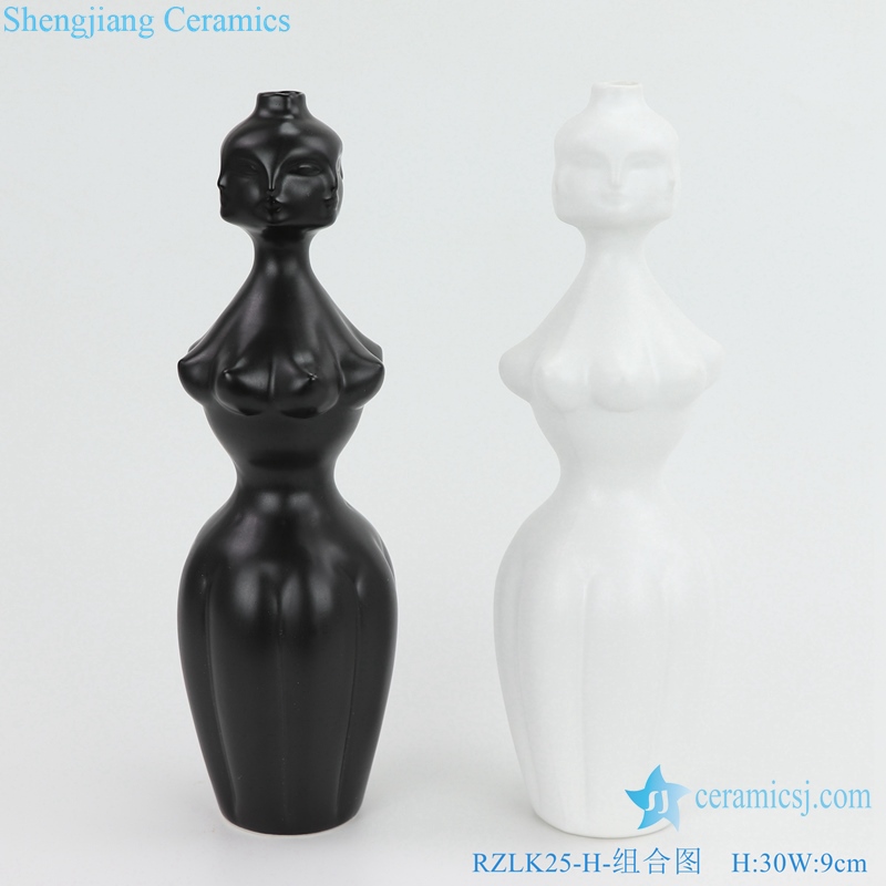  ceramic face vases voluminous edie front view 