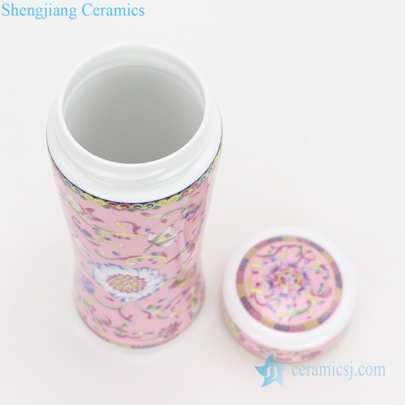  ceramic cup powder enamel top view 