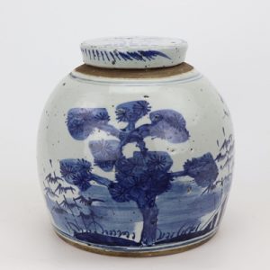 RZPI45-A Storage of tea canisters Chinese style traditional ceramic antique to do old blue and white pine and bamboo plum pot