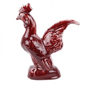RZQW05 Chinese traditional style jingdezhen ceramic lang red glaze jun porcelain 12 zodiac ceramic sculpture red rooster The lion