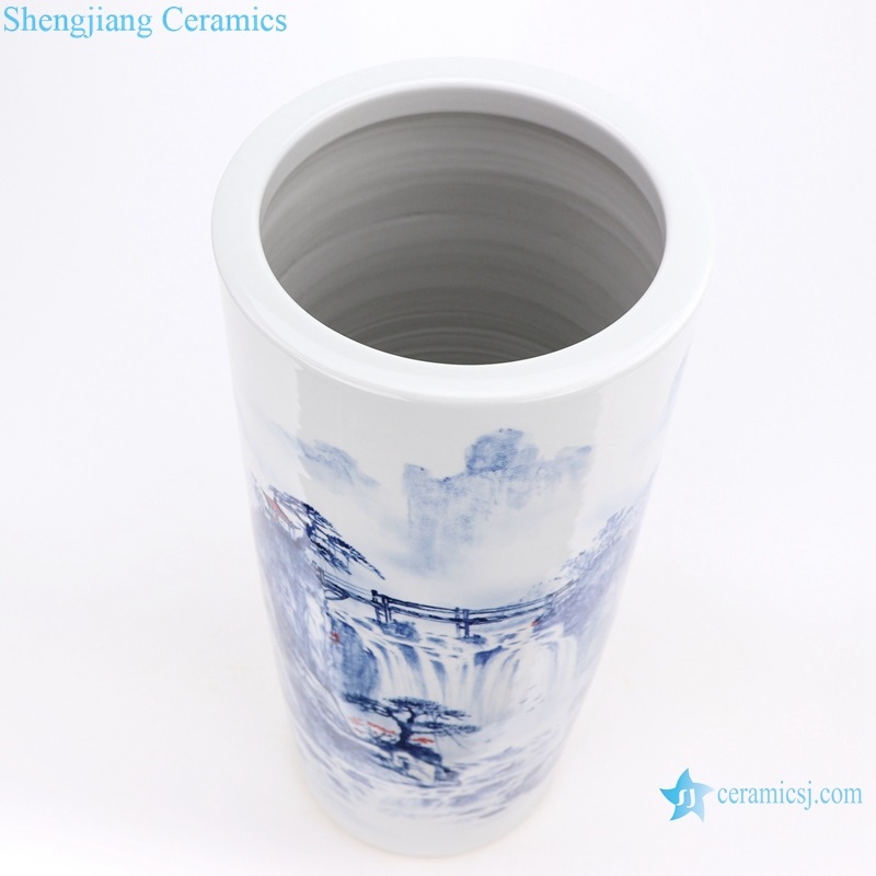 Traditional freehand blue and white jingdezhen ceramics