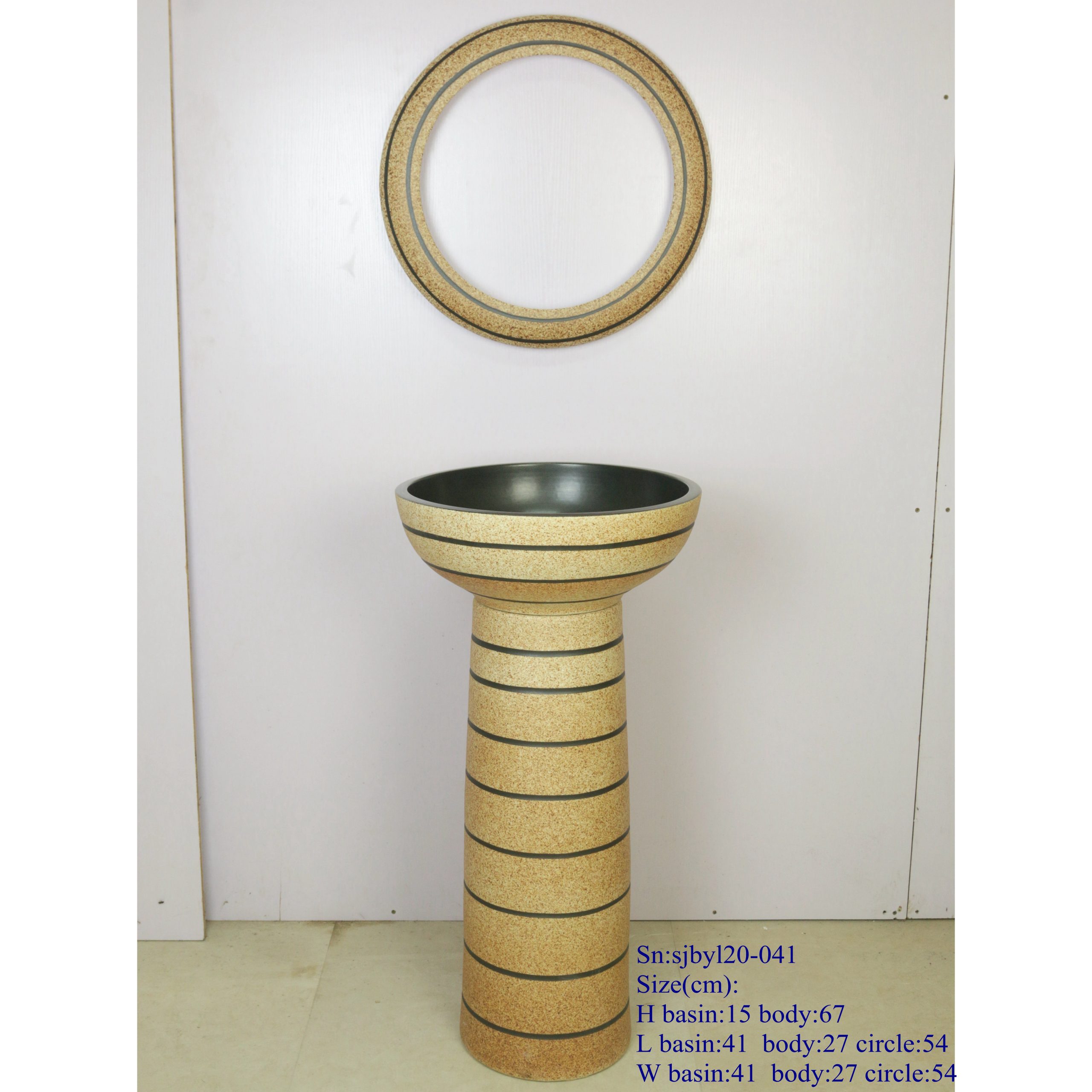 sjbyl120-041 Restaurant Nesting basin lighthouse porcelain pedestal sink