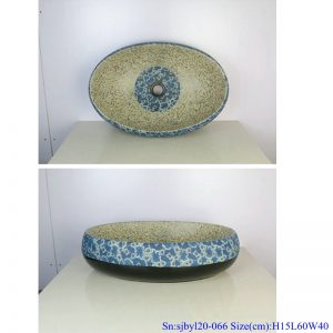sjbyl120-066 Simply fashionable Sharply half a flower Porcelain wash basin