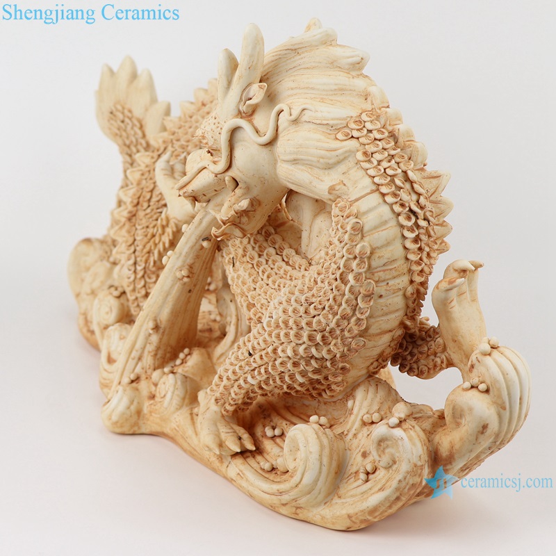 Sculpture sea dragon porcelain decorative antique porcelain RZEI11