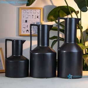 RZRV05-A-B-C Decorative flower vases black porcelain vases