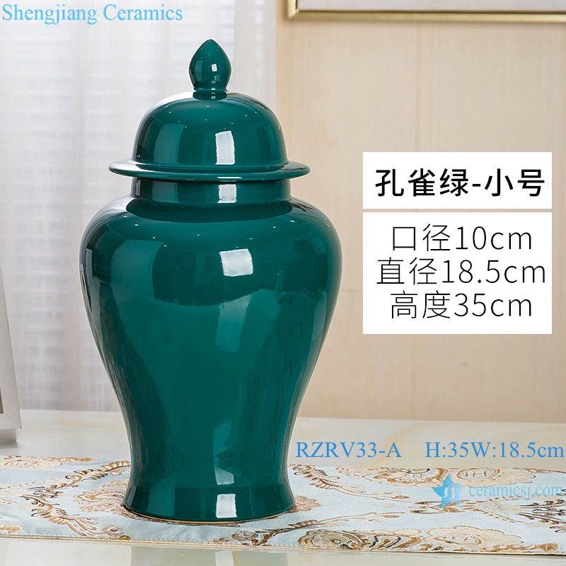 General pot ceramic decoration green monochrome glaze RZRV33-A