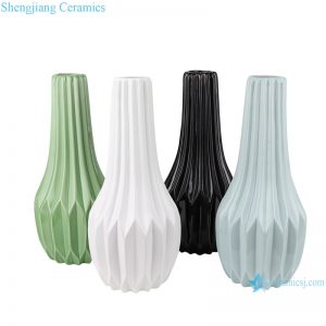 RZRW01-A-B-C-D Color glaze dry flower household decoration porcelain vase