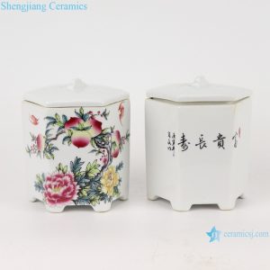 RYXP39- A/B/C Chinese sexangle mouth shape group ceramic planter decoration