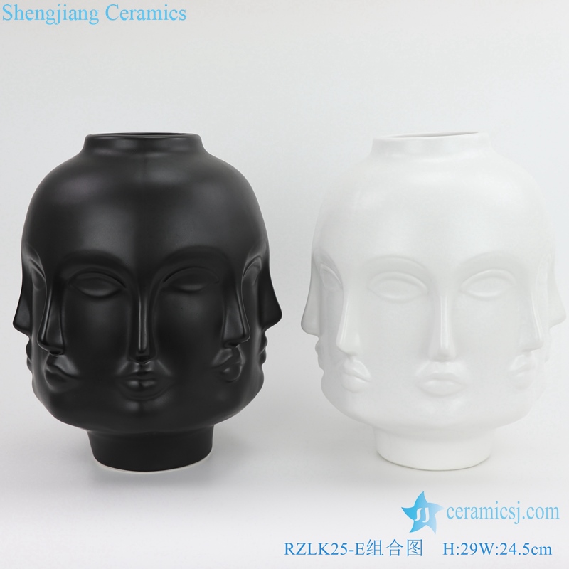 RZLK25 E   Chinese  fcae shape vase  ceramics