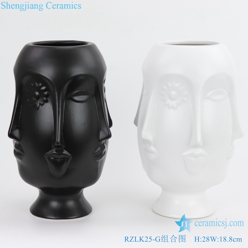 RZLK25 G Chinese fcae shape vase ceramics