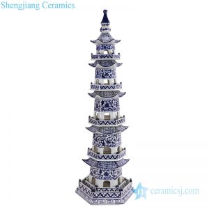 RZPI42_ Chinese ancient times pure hand made ceramic decorative pagoda
