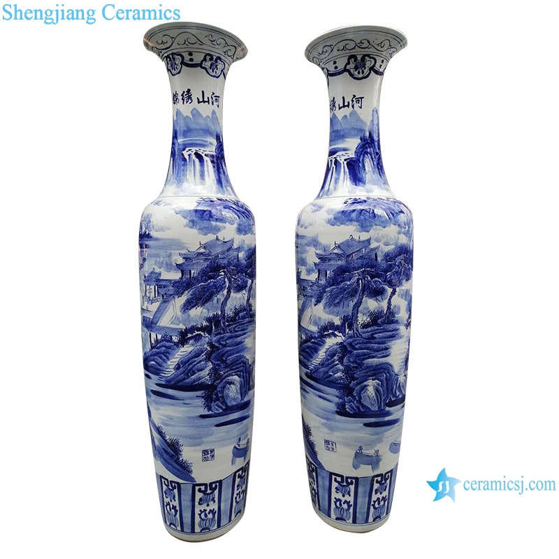 Chinese antique cracked glaze jinxiushan Hetu ceramic vase 