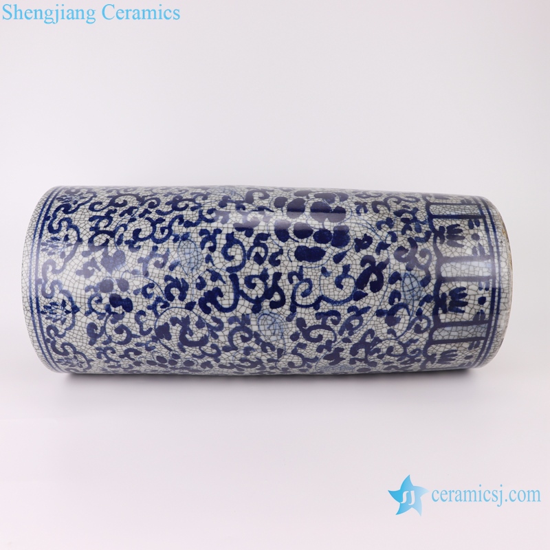 Chinese handmade blue and white decorative crack ceramic vase