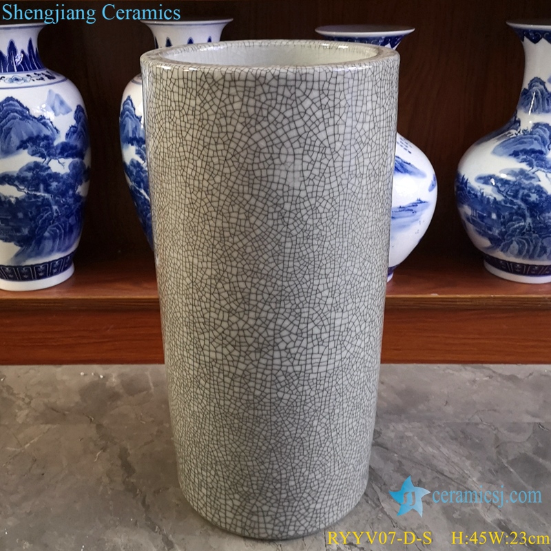 Chinese handmade grey decorative porcelian vase RYYV07-D-L-S