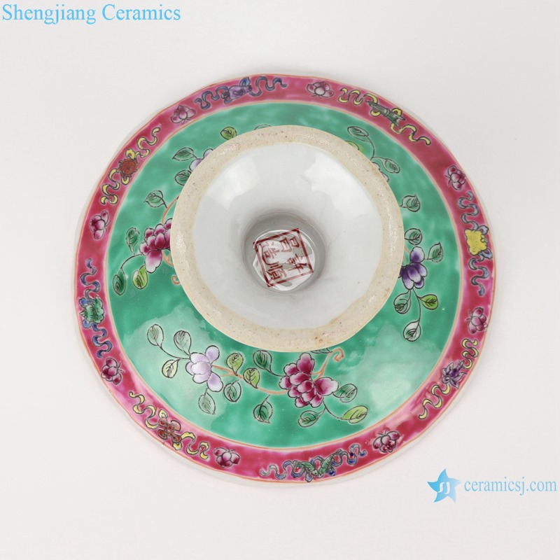 Chinese handmade Powder enamel porcelain tray fruit tray RZFA20