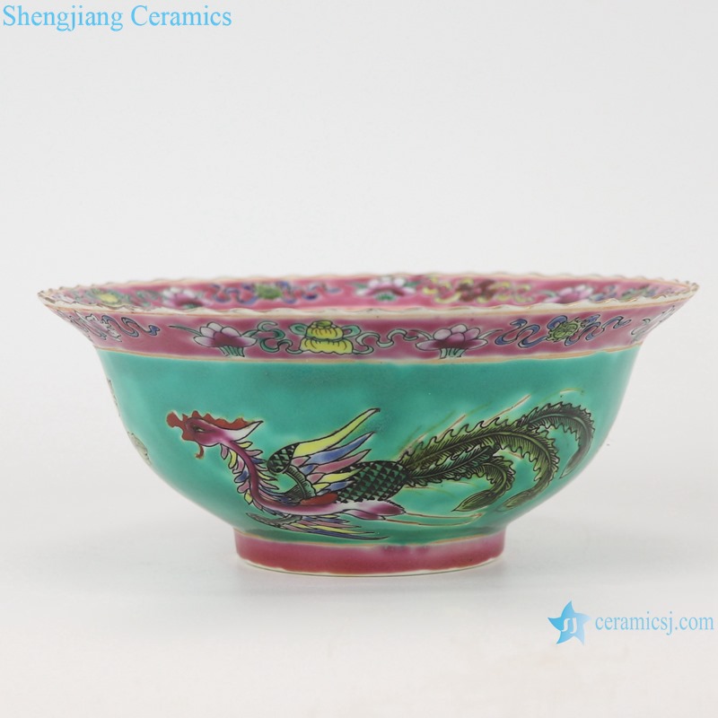 Chinese handmade porcelain powder enamel bowl RZFA21