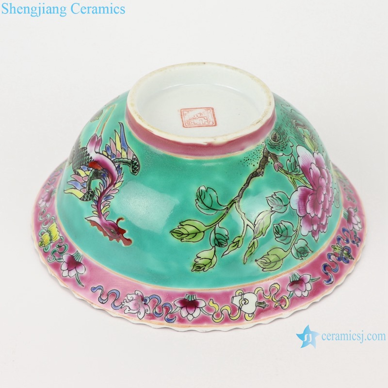 Chinese handmade porcelain powder enamel bowl RZFA21