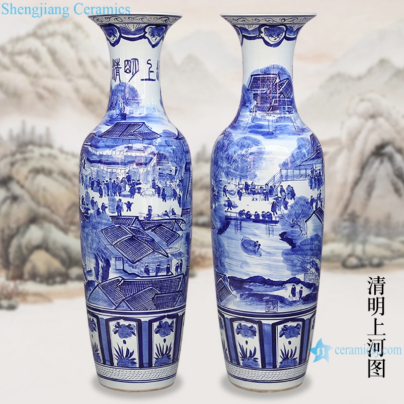 RZRi05-A Jingdezhen antique cracked glaze Kaiming porcelain vase 