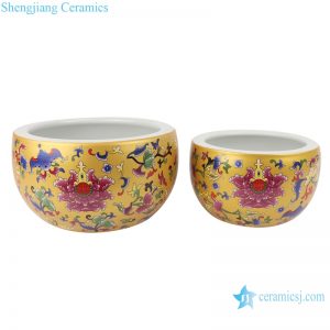 RZSE01-L-S Chinese gold pattern multi-design ceramic pots