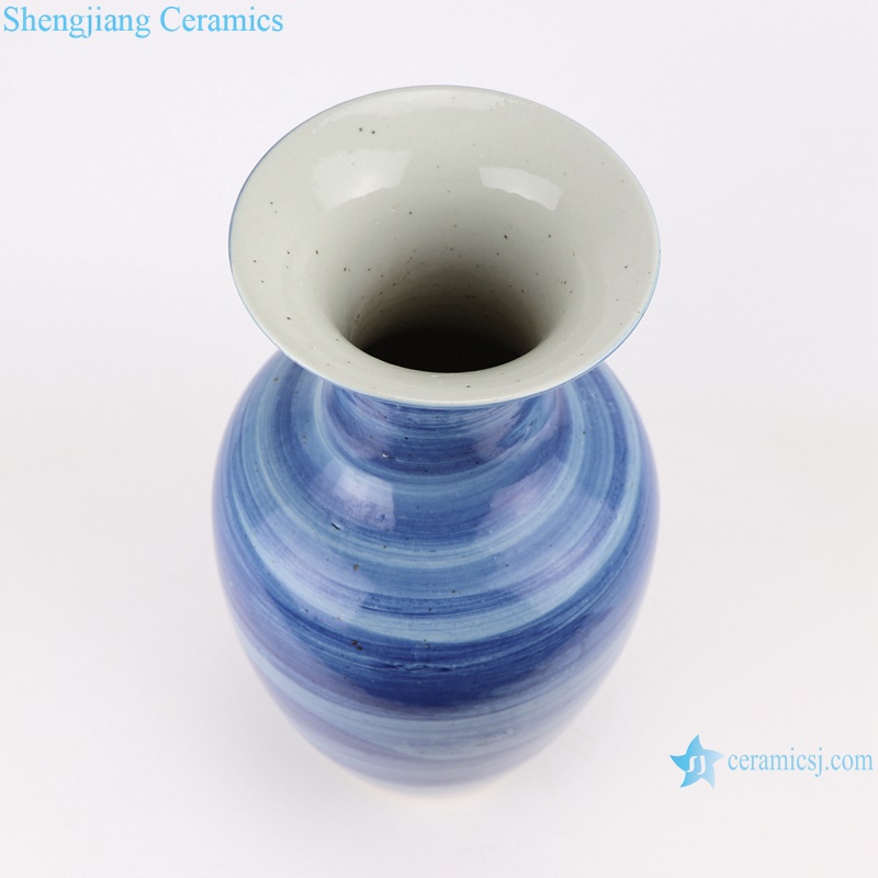 RZPI60 Jingdezhen handmade porcelain blue striped design decorative vases