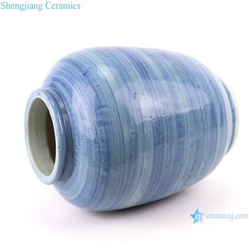 RZPI61 Jingdezhen handmade porcelain blue striped design decorative jar set storage pots