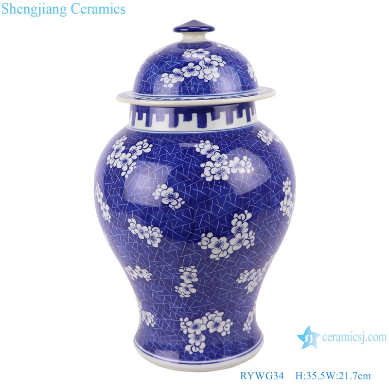RYWG34 jingdezhen hand painted ceramics food storage for living room decoration blue and white porcelain jar
