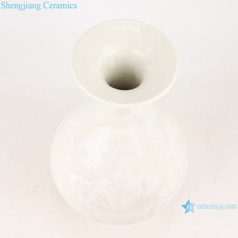 RZCU08 Pure white jade spring vase with crystal glaze decorative vase