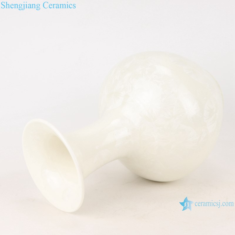 RZCU10 Pure white jade spring vase with crystal glaze 