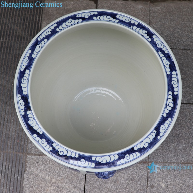 RZSD05-B Jingdezhen handmade blue and white ceramic pot different designs 
