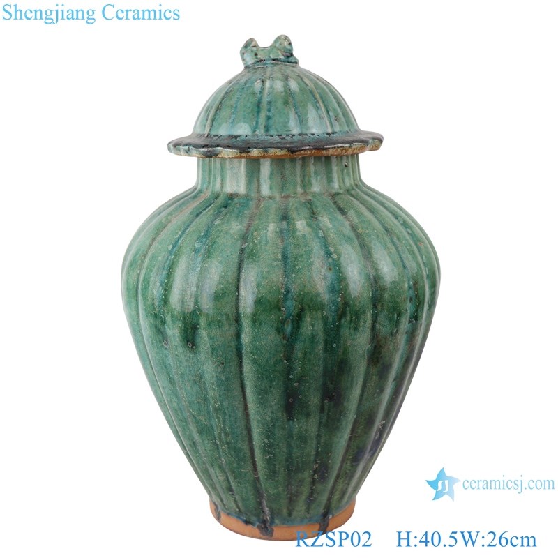 RZSP02 jingdezhen hand made green glazed african luxury home decor ceramic jar